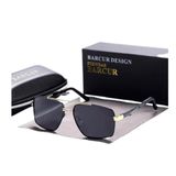 Óculos De Sol Polarizado Barcur Metal Frame Gold Gray