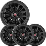 4x Calota Fiat Uno Palio Siena Aro 14 Preto Com Emb 211cb