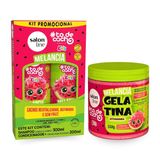Kit Shampoo Condicionador Gelatina Kids Melancia Salon Line