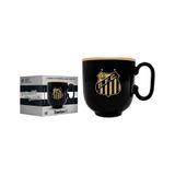 Caneca Porcelana Preta 350ml Santos - Allmix