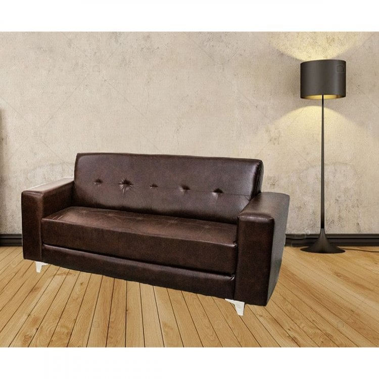 Sofá 3 Lugares 191cm Bronze Nabas Marrom
