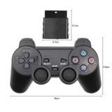 Controle Para Ps2 Joystick Console Analógico Sem Fio Portatil Pilha Longa Distancia - Preto - Preto