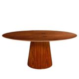 Mesa De Jantar Cone Oval 137x90 Cm Madeira Pau Ferro