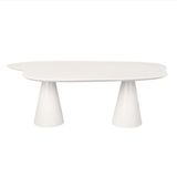 Mesa De Jantar 120x80 Cone Orgânica Nuvem Cor Branca