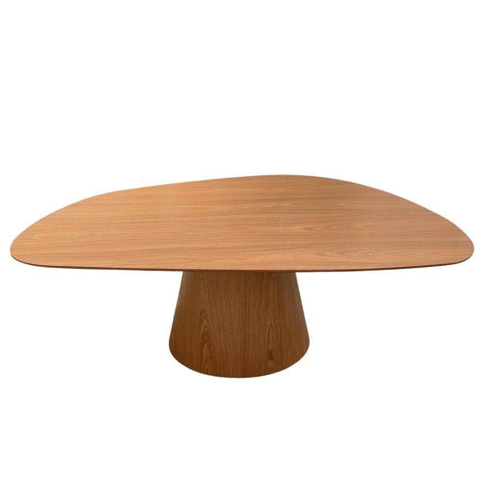 Mesa De Jantar Cone Oval Orgânica 180x100 Cm Freijó