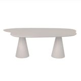 Mesa De Jantar 180x100 Cone Orgânica Nuvem Cor Cinza