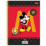 Caderno Mickey Mouse Disney Espiral 1 Matéria 80f Escolar