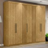 Guarda-Roupa Casal 7 Portas 2 Gavetas Atenas Espresso Móveis Marrocos Ripado