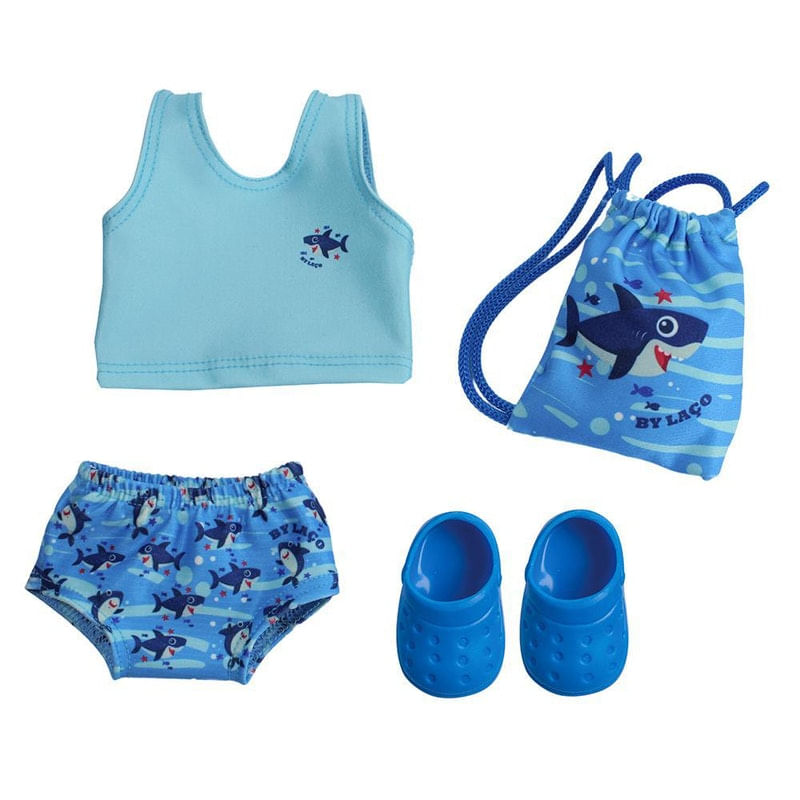 Kit Roupa De Boneca Para Baby Alive - Praia Biquini Sereia