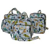 Kit Com Mochila Bolsas De Bebê 3 Peças Mala Desenho Infantil