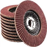 10 X Discos Flap Grão Lixa 115mm X 22mm Cônico 4.1/2 Premium