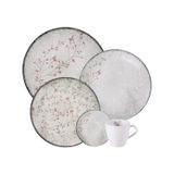 Aparelho De Jantar Tramontina Floralis Em Porcelana Decorada 20 Peças Tramontina