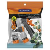 Conjunto Para Irrigação Tramontina Com Engates Rapidos E Hidropistola 4 Peças