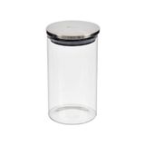 Pote De Vidro Com Tampa Em Inox Redondo 650ml Kenya
