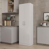 Armário Multiuso 2 Portas E 3 Prateleiras Internas Macau 170cm - Branco