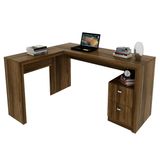 Escrivaninha/mesa Escritório De Canto Com 2 Gavetas Multimóveis Vcr25032 Nogal