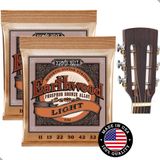 2 Encordoamentos Violão Aço 011 Ernie Ball Phosphor Bronze