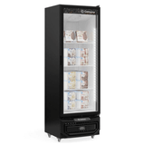 Freezer/conservador Vertical Conveniência Para Sorvetes Gpf-45 Lp Pr Gelopar - Preto 446l Inverter  Led Perimetral -16° A -20°c 220v Gelopar