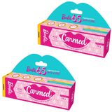 Kit  2 Hidratante Labial Carmed Barbie 65 Efeito Gloss Rose Gold 10g