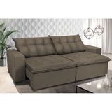 Sofá Retrátil e Reclinável com Molas Ensacadas Cama Inbox Master 3,52m Tecido Suede Azul