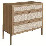 Cômoda Para Quarto 3 Gavetas Pés Madeira Arlo A10 Hanover - Mpozenato