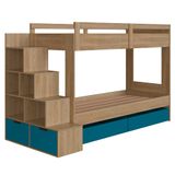 Beliche Infantil Com Escada E 4 Gavetas Infix C06 Aveiro/azul - Mpozenato