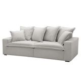 Sofá 3 Lugares Para Sala Living 200cm Dalton L08 Linho Mescla - Mpozenato