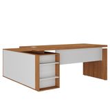 Mesa Escritório Em L Gerência 170cm Corp A06 Freijó/branco   - Mpozenato
