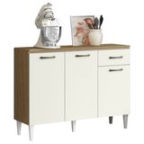Balcao Pia 120cm Com Tampo 3 Portas 2012182 Atacama Off White Armoveis