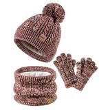 Chapéu De Inverno, Luvas, Conjunto De Cachecol Zuppad Para Crianças, Brown Mix