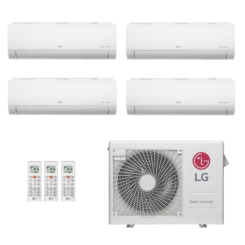 Ar-condicionado Multi Split Inverter Lg 30.000 (3x Evap Hw 9.000 + 1x Evap Hw 24.000) Quente/frio 220v