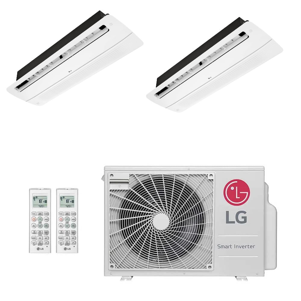 Ar-condicionado Multi Split Inverter Lg 18.000 (1x Evap Cassete 1 Via 9.000 + 1x Evap Cassete 1 Via 12.000) Quente/frio 220v