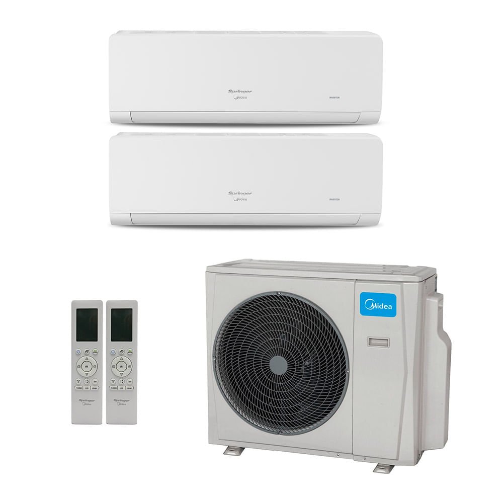 Ar-condicionado Multi Split Inverter Springer Midea 36.000 (1x Evap Hw 12.000 + 1x Evap Hw 24.000) Quente/frio 220v