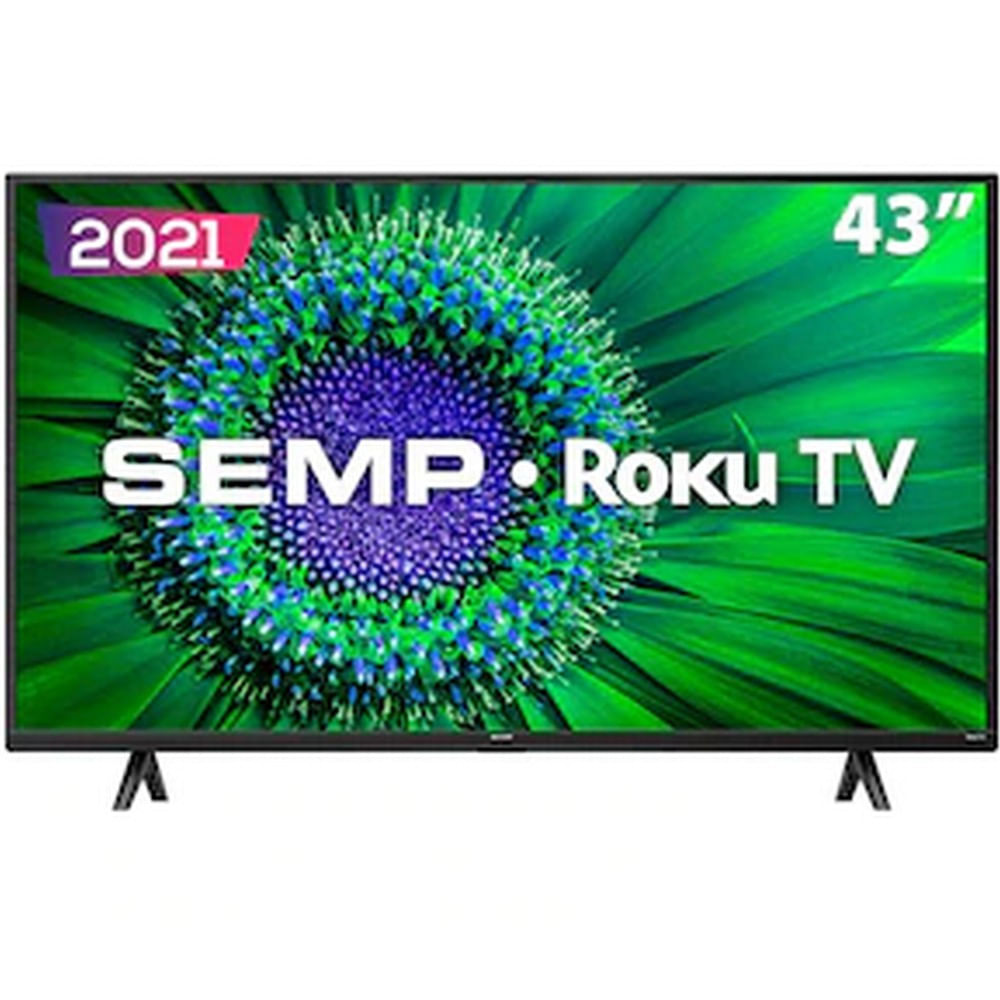 Smart Tv Led 43 Polegadas Full Hd Semp Roku Tv R5500 Wi-fi Dual Band 3 Hdmi 1 Usb