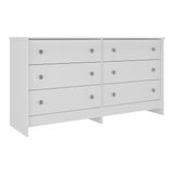 Cômoda 136 Cm Com 6 Gavetas Multimóveis Mp4274 Branco