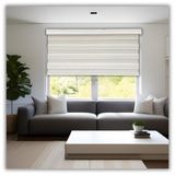 Persiana Rolo Double Vision Zebra Bege 160 L X 160 A Cortina