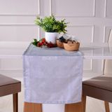 Trilho De Mesa 40x140 Damask Ligamento Cetim Cinza