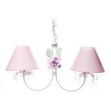 Lustre 2l Primavera Transparente 2 Flores G Rosa Infantil