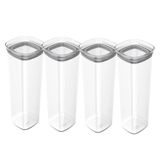 Conjunto De Potes Herméticos 2 L 4 Peças Block Modular Transparente Ou