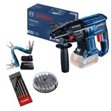 Martelete 18v Bosch Gbh180-li Brush S/ Bat + Alicate Brocas