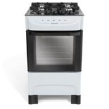 Fogão Mueller Branco 4 Bocas Com Mesa De Vidro E Acendimento Mfv4bb
