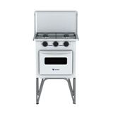 Fogão 2 Bocas Gemini Com Tampa De Metal Branco Gás Glp Venax
