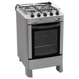 Fogão Esmaltec Ágata 4 Bocas Inox, Forno Limpa Fácil e Acendimento Automático