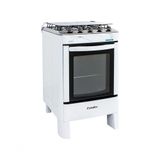 Fogão Esmaltec 4 Bocas Ágata Com Mesa De Inox E Acendimento Automático Branco Bivolt