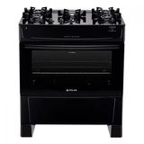 Fogão a Gás 5 Bocas Monaco Top Glass Preto - Bivolt