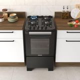 Fogão Itamaster 4 Bocas Preto Bivolt