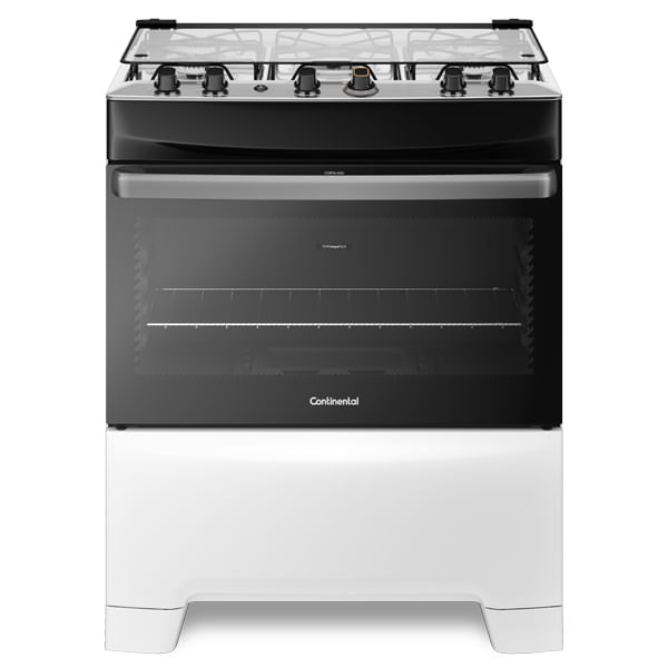 Fogão 5 Bocas Continental Branco Automático com Toplimpafácil (FC5IB) Premium Bivolt