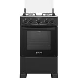 Fogão Atlas 4 Bocas Preto com Forno Limpa Fácil Coliseum Plus Forno 50l