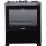 Fogão 5 Bocas Dako Magister Preto Com Mesa De Vidro - Bivolt
