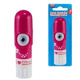 Cola Escolar Bastão Monstrinho Pink - 15g - Kz5015pk - Kaz